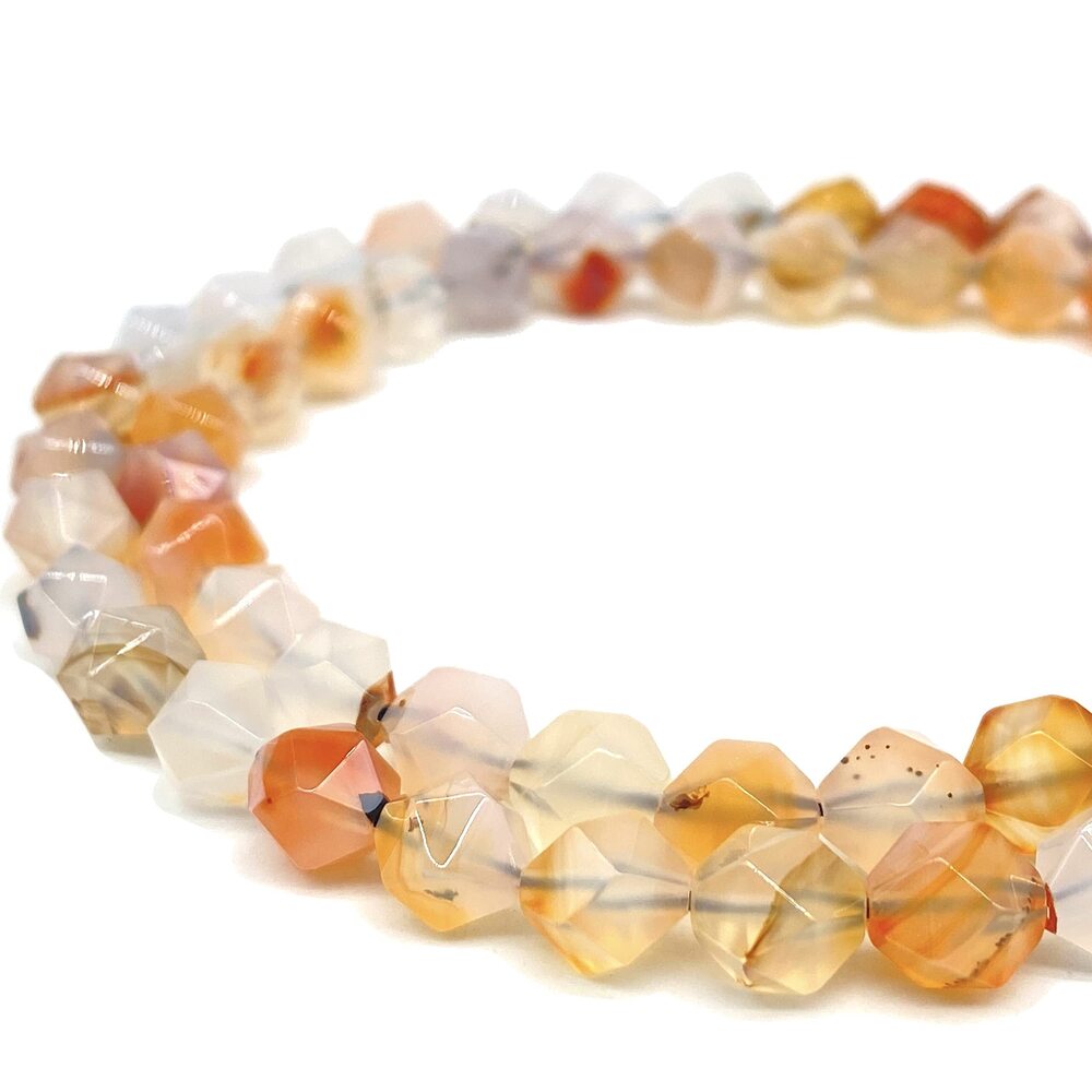 1666 ABCGEMS Madagascan Honey Dendritic Agate Beads A Mesmerizing Cutting